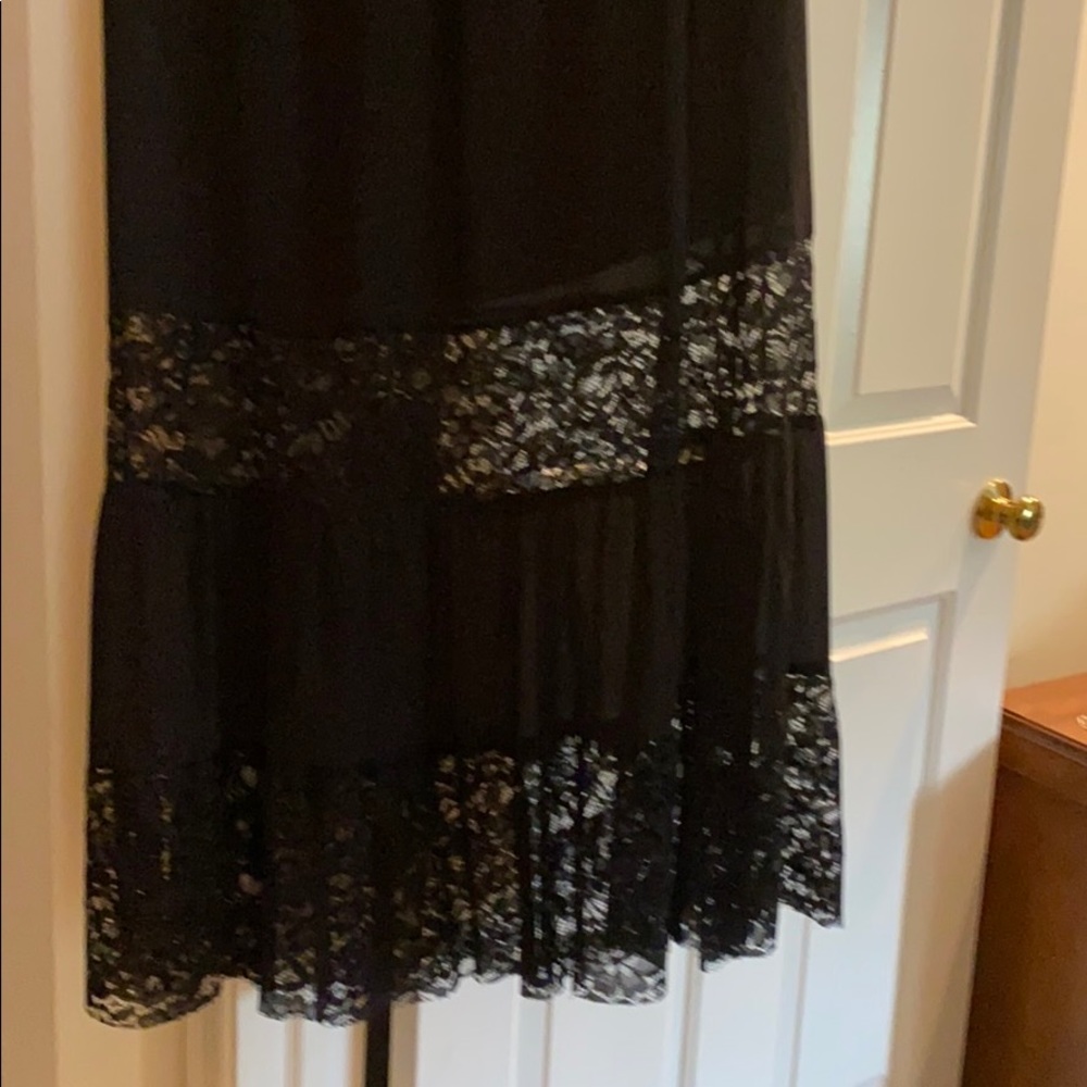 Black lace skirt